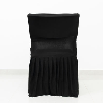 Black Spandex Pleated Folding Chair Covers Black Spandex Pleated Folding Chair Covers