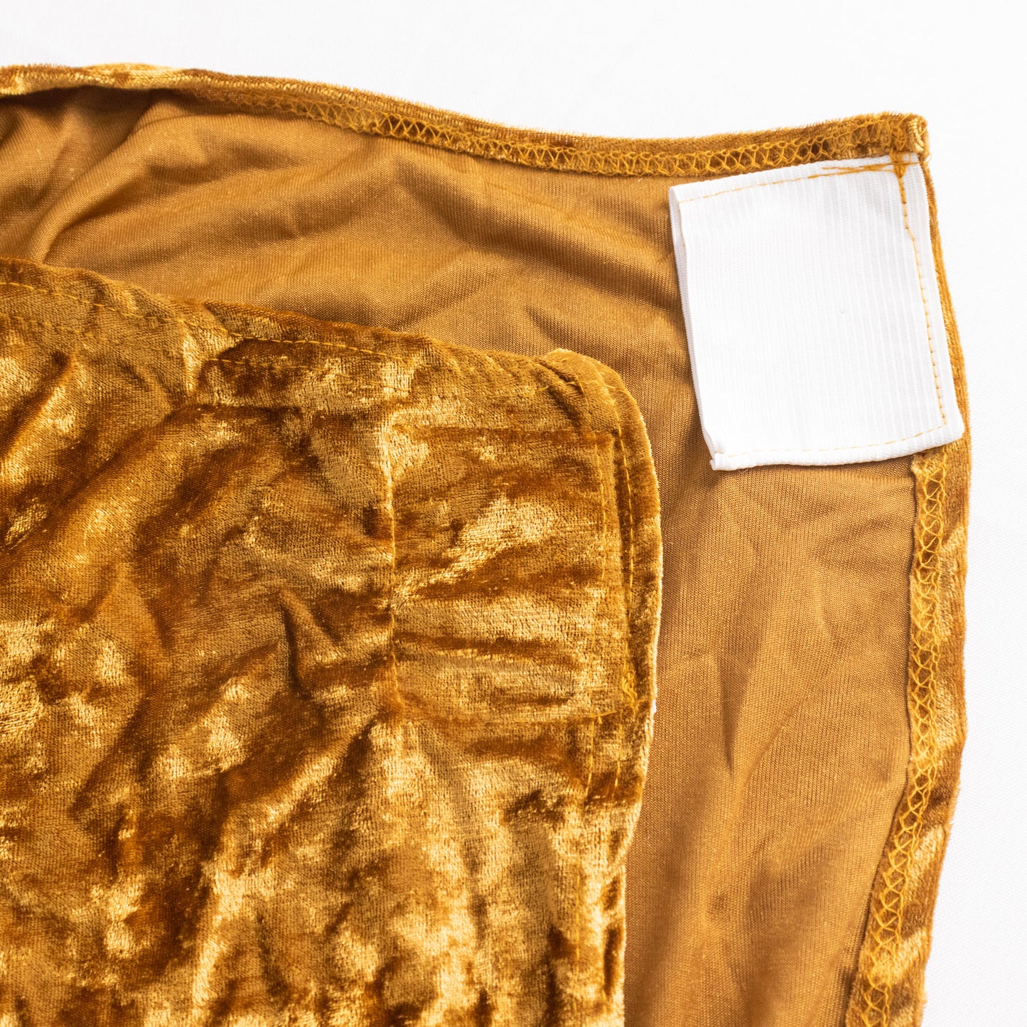 Gold Crushed Velvet Spandex Stretch Wedding Chair Cover With Foot Pockets, Fitted Banquet Chair Cover - 190 GSM