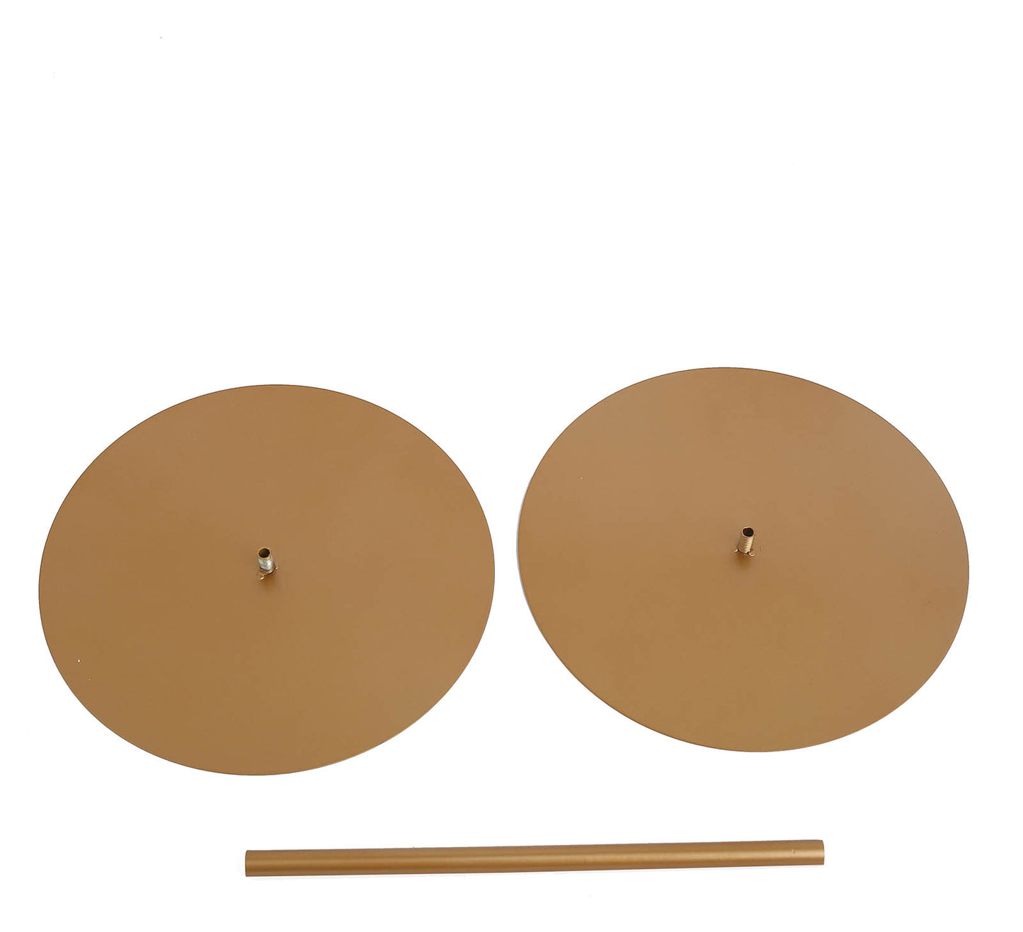 Gold metal round pedestal cupcake dessert stands set of 3.