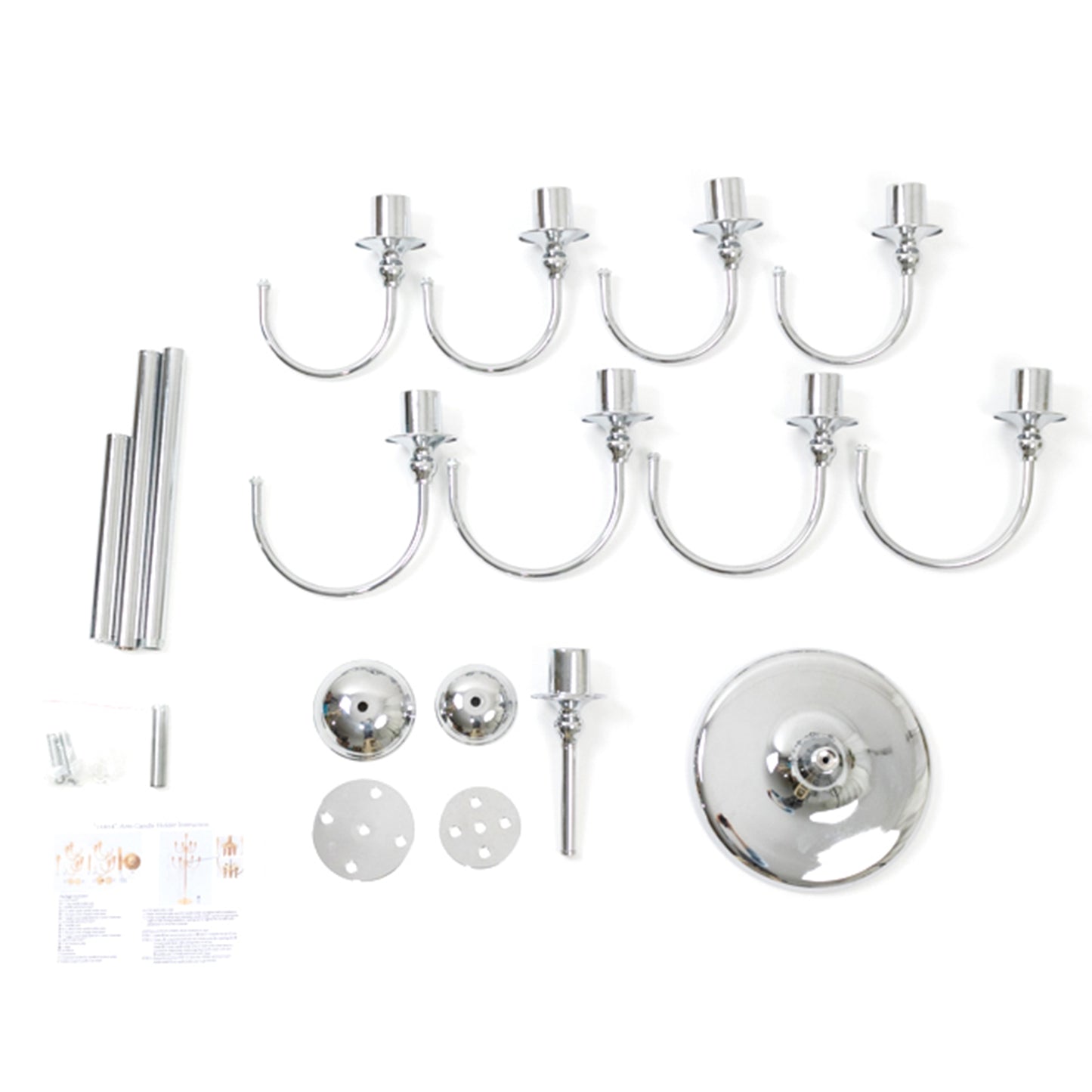 9-Arm Silver Metal Candelabra Candle Holder, Floor Standing Taper Candlestick Stand for Wedding, Home and Holiday Centerpieces - 46" Tall