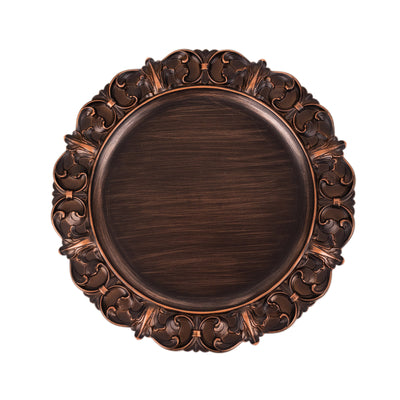 Timeless Elegance with Dark Brown Charger Plates Timeless Elegance with Dark Brown Charger Plates