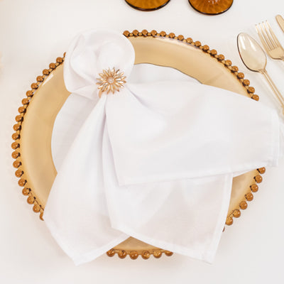 Exquisite Amber Gold Acrylic Charger Plates with Seamless Beading Exquisite Amber Gold Acrylic Charger Plates with Seamless Beading