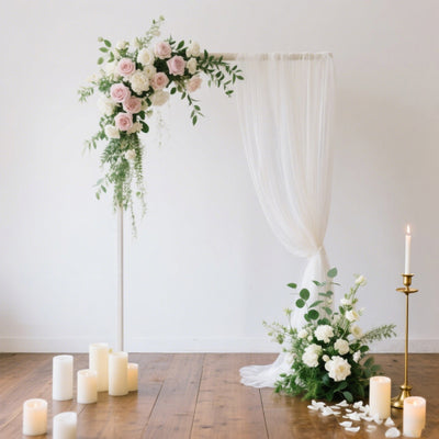 White Sheer Chiffon Backdrop Curtain White Sheer Chiffon Backdrop Curtain