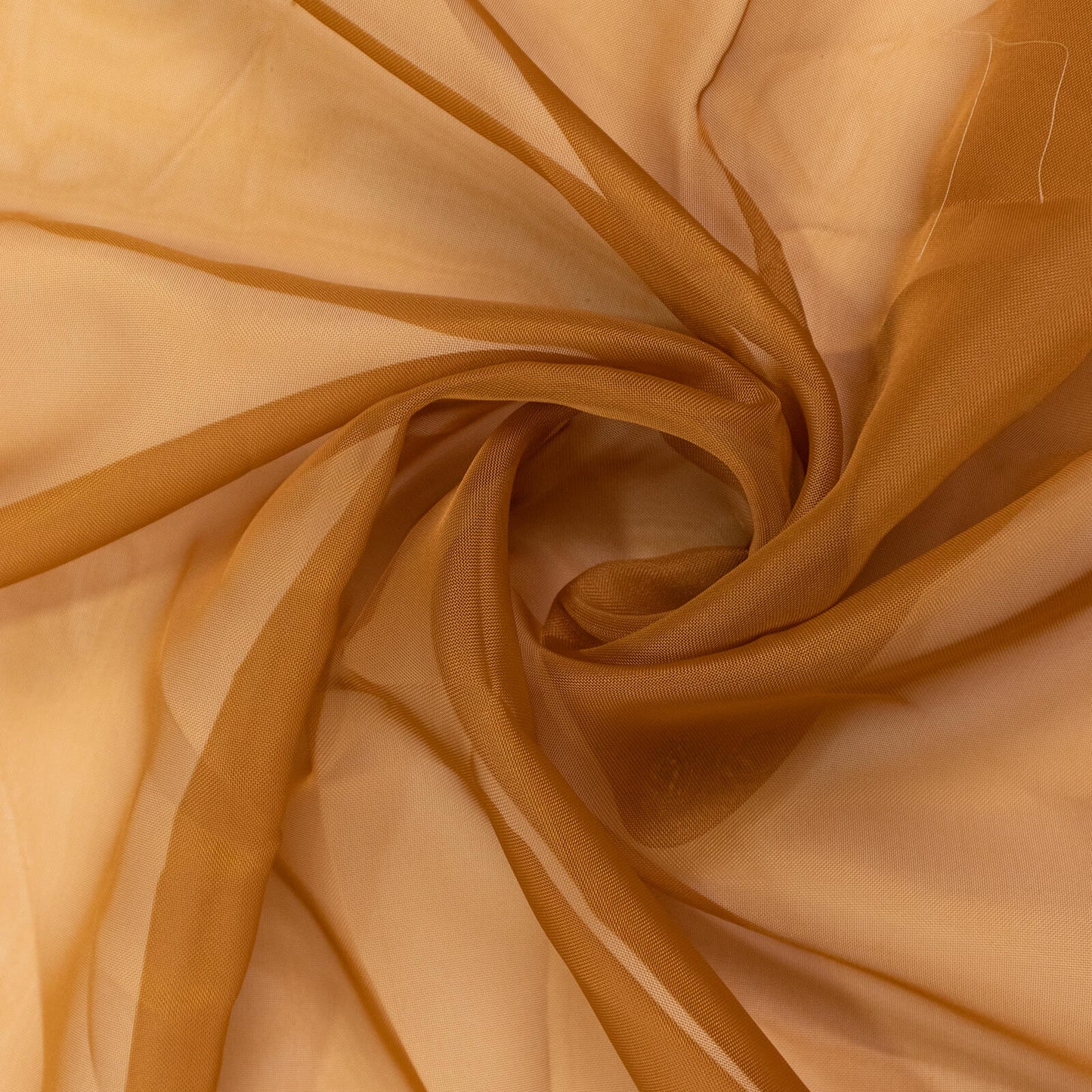 Gold chiffon curtain panel, durable and flame resistant backdrop drapery.