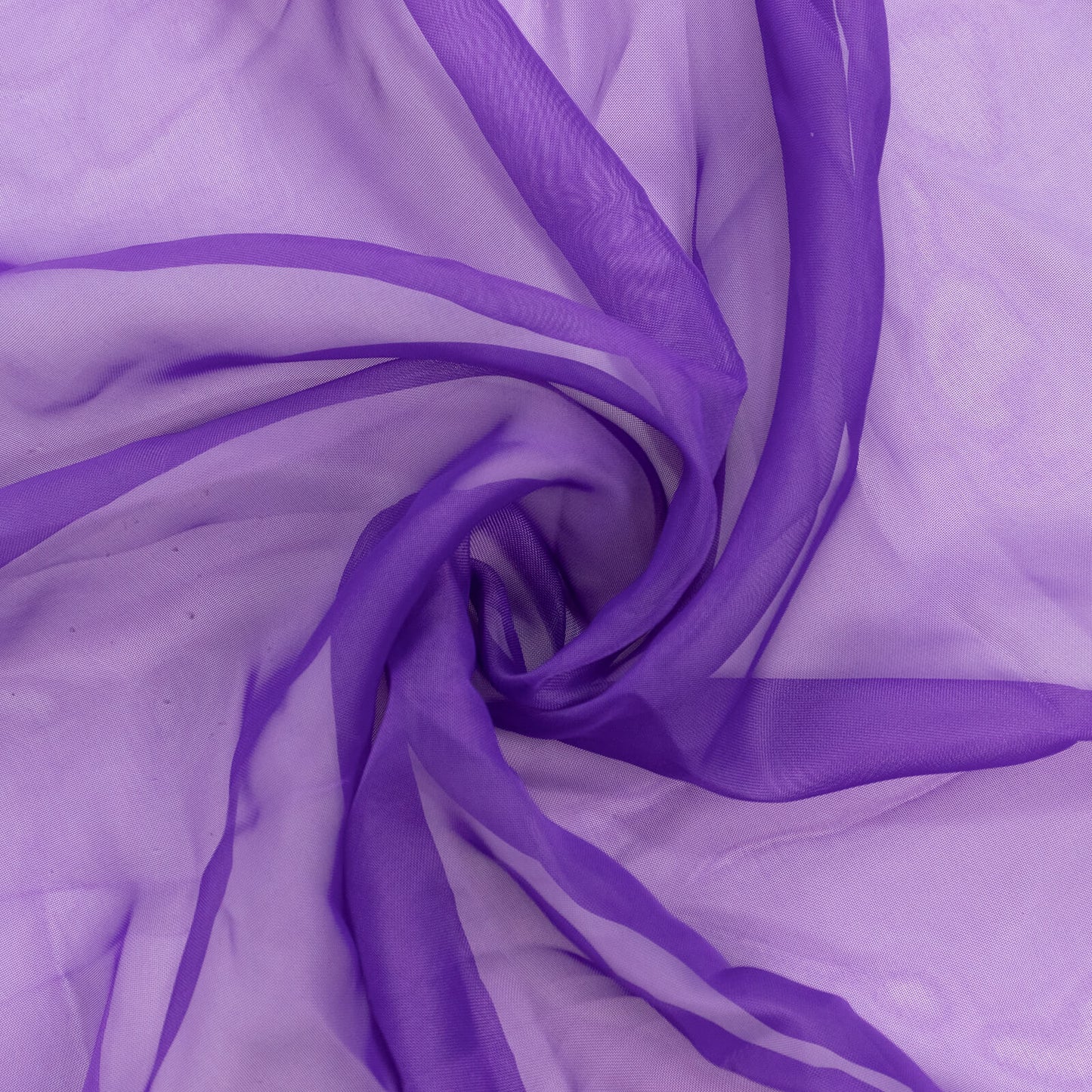 Purple chiffon curtain panel, durable and flame resistant backdrop drapery.