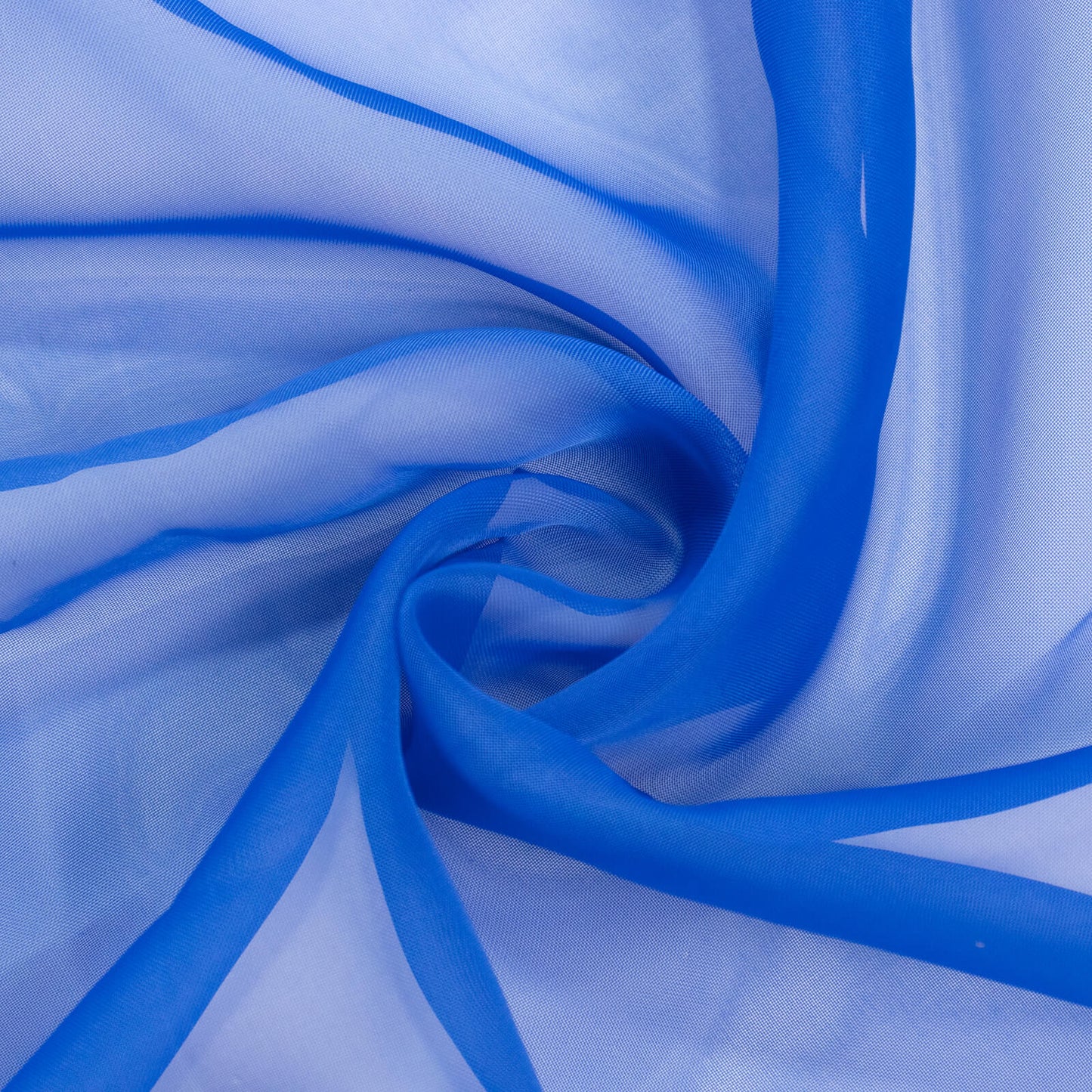 5ftx32ft royal blue chiffon curtain panel, durable flame-resistant backdrop.