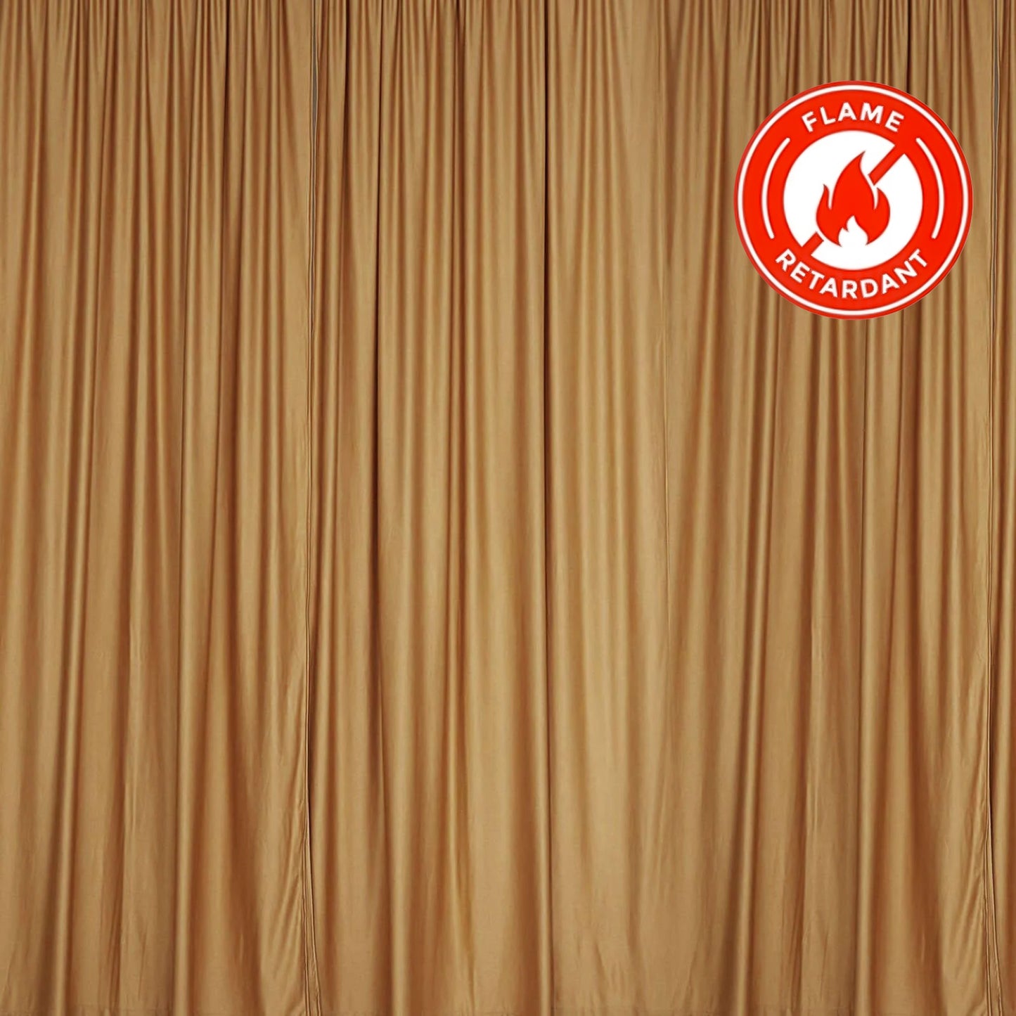 Gold backdrop drape curtains, flame resistant and wrinkle-free, 5ftx10ft. #whtbkgd