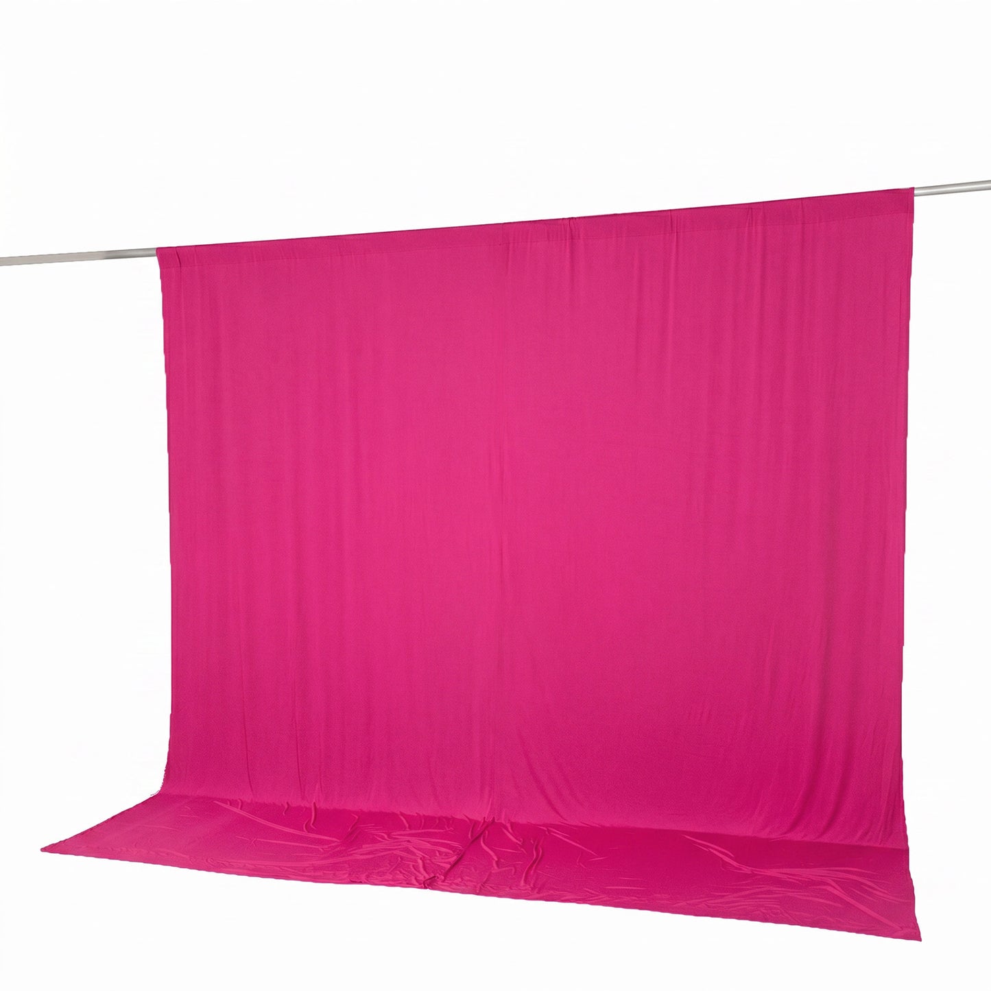 10ft x 10ft Spandex Backdrop Curtain Fuchsia, 4-Way Stretch Wrinkle-Free Photo Booth Backdrop with R