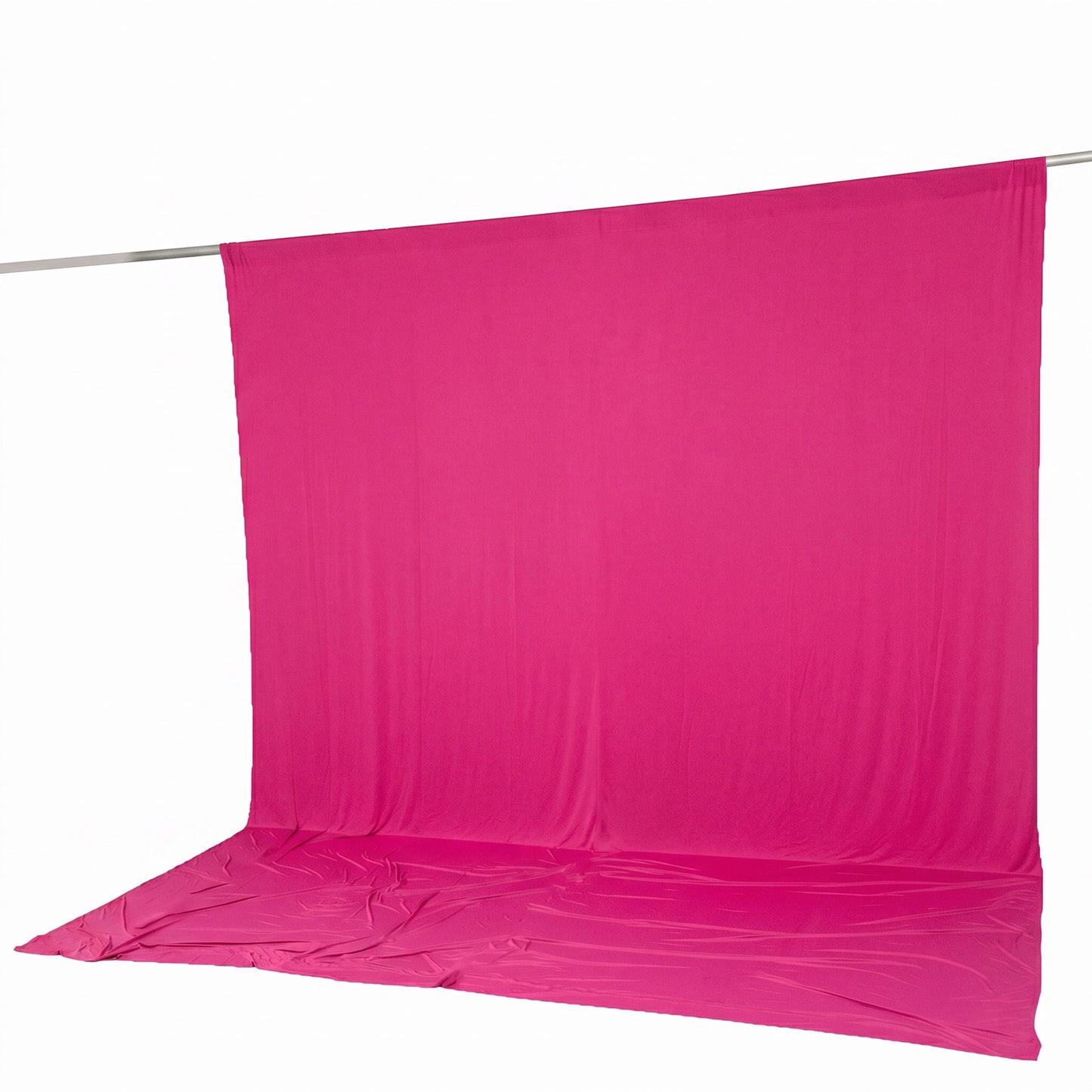 10ft x 12ft Spandex Backdrop Curtain Fuchsia, 4-Way Stretch Wrinkle-Free Photo Booth Backdrop with R