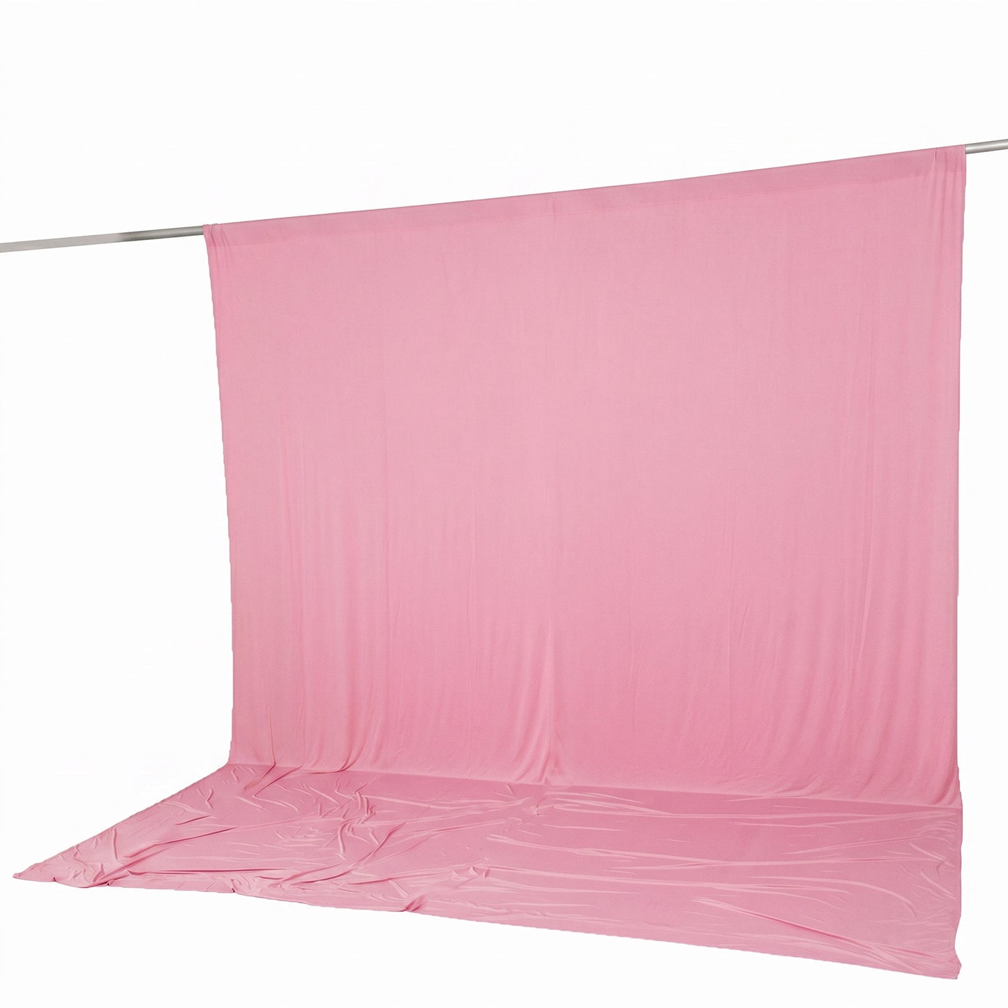 10ft x 12ft Spandex Backdrop Curtain Pink, 4-Way Stretch Wrinkle-Free Photo Booth Backdrop with Rod