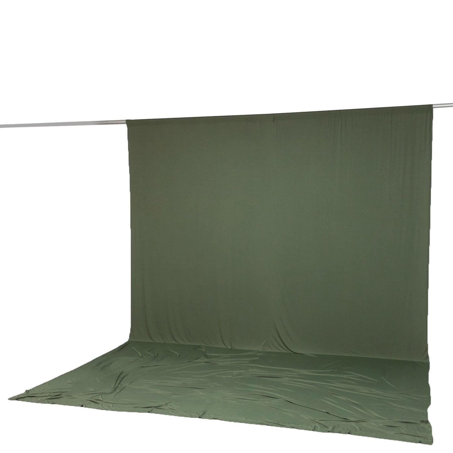 10ft x 14ft Spandex Backdrop Curtain Dusty Sage Green, 4-Way Stretch Wrinkle-Free Photo Booth Backdr