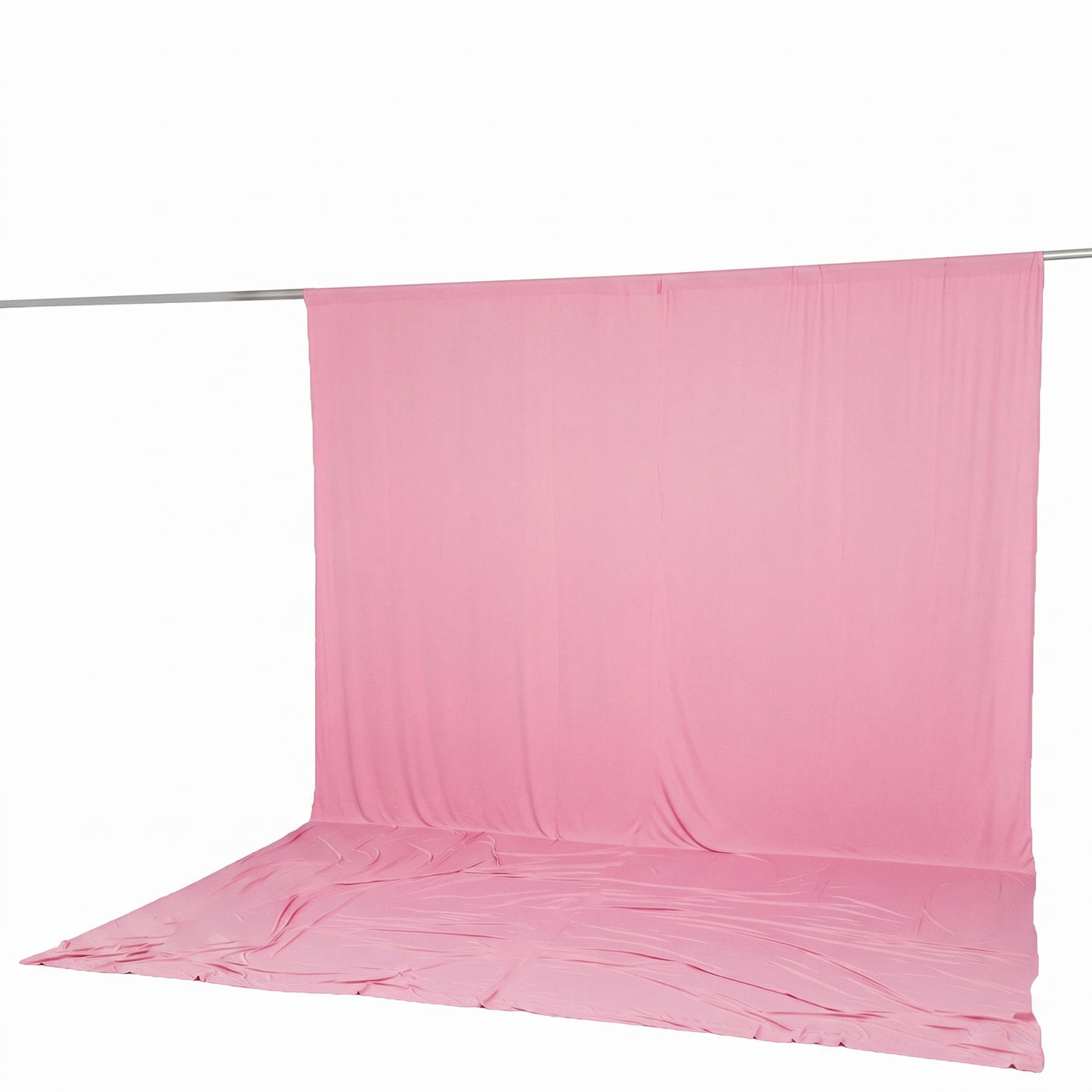 10ft x 14ft Spandex Backdrop Curtain Pink, 4-Way Stretch Wrinkle-Free Photo Booth Backdrop with Rod