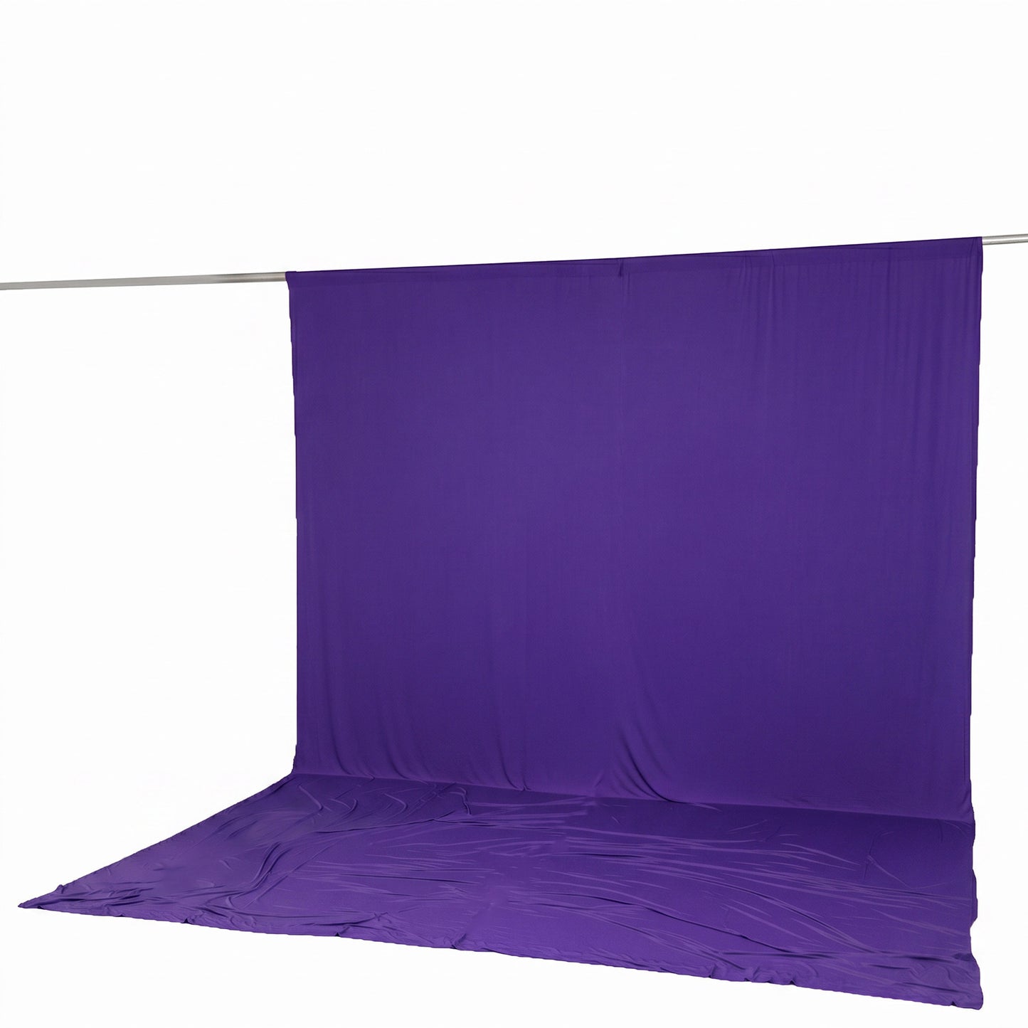 10ft x 14ft Spandex Backdrop Curtain Purple, 4-Way Stretch Wrinkle-Free Photo Booth Backdrop with Ro