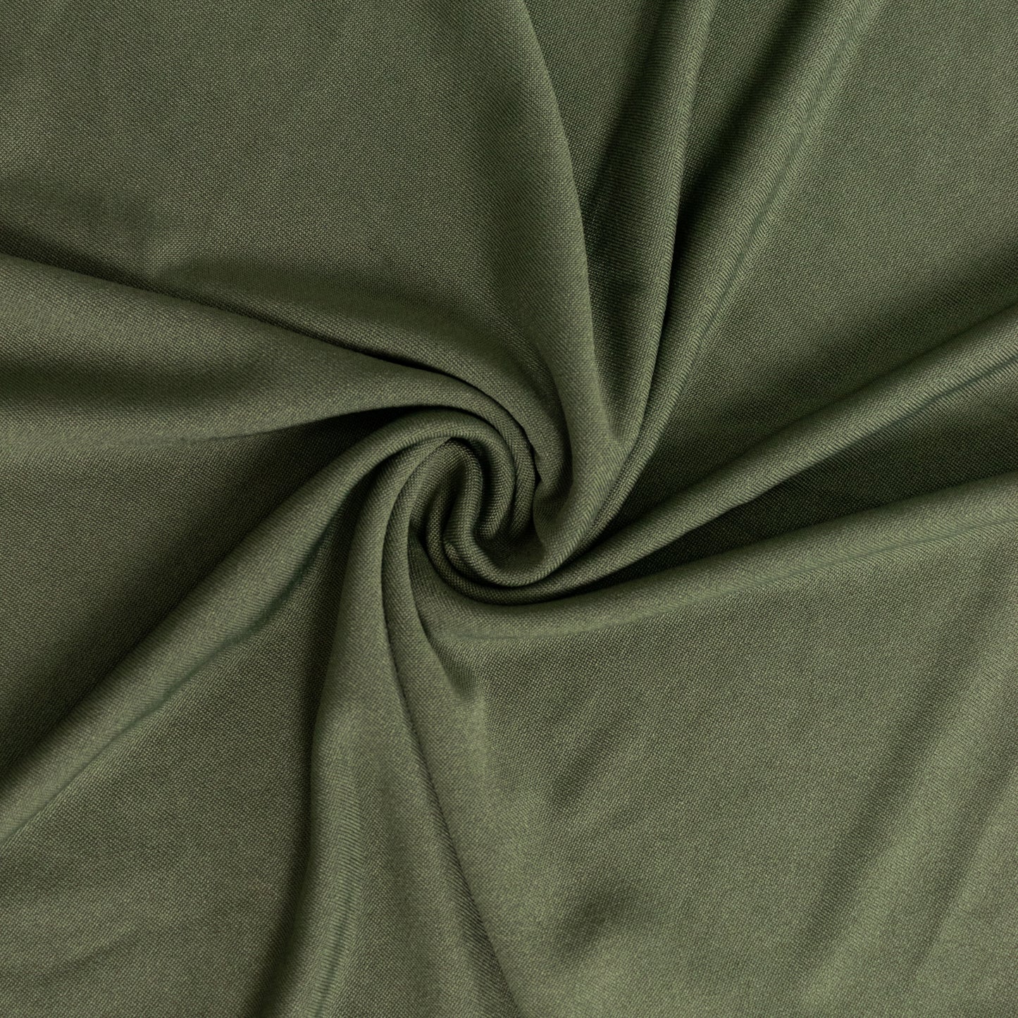 Dusty sage green 4-way stretch spandex event curtain drapes, wrinkle-free backdrop.