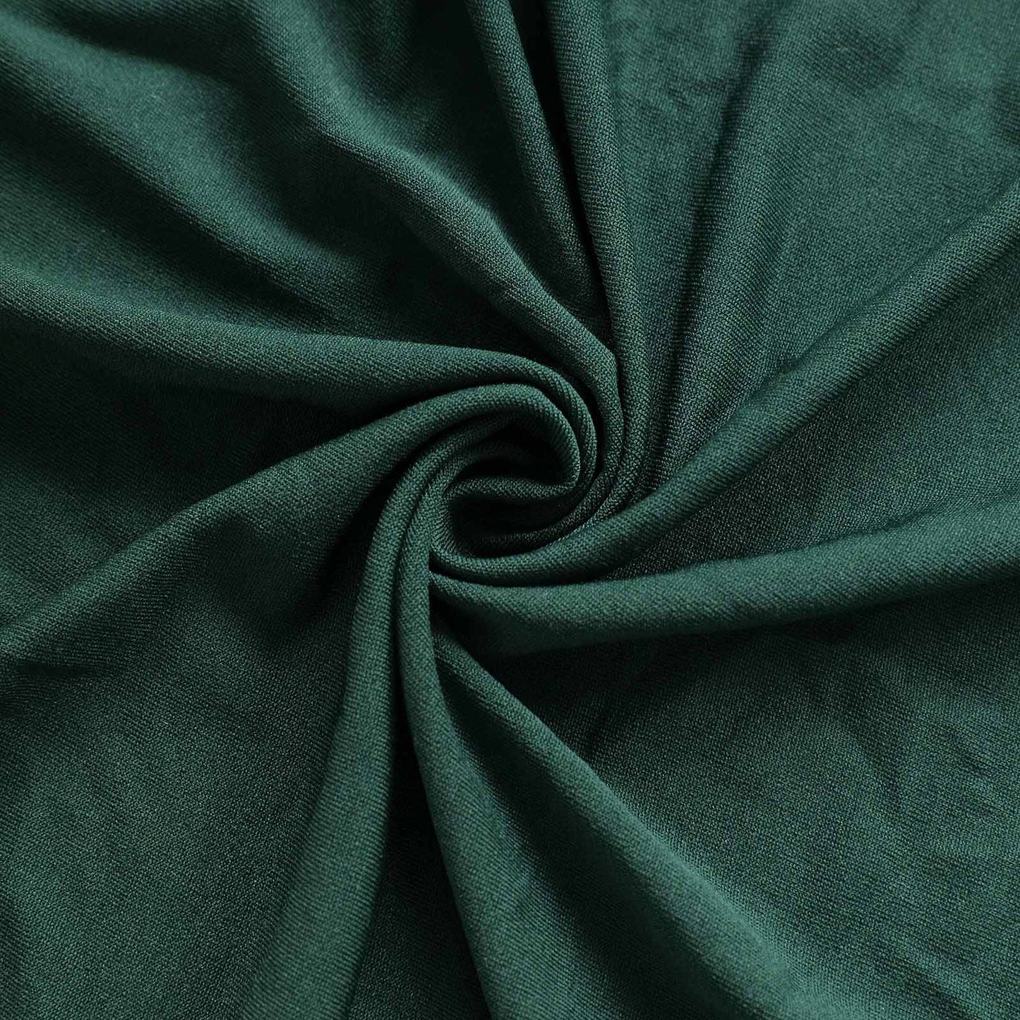 Emerald green 4-way stretch spandex event curtain drapes, wrinkle-free backdrop.