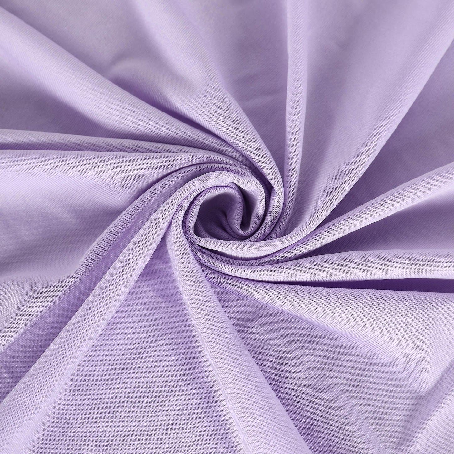 Lavender lilac 4-way stretch spandex event curtain drapes, wrinkle-free backdrop.