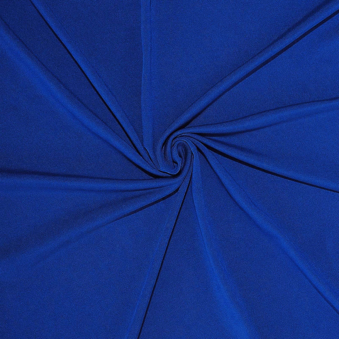 Royal blue 4-way stretch spandex event curtain drapes, wrinkle-free backdrop panel.