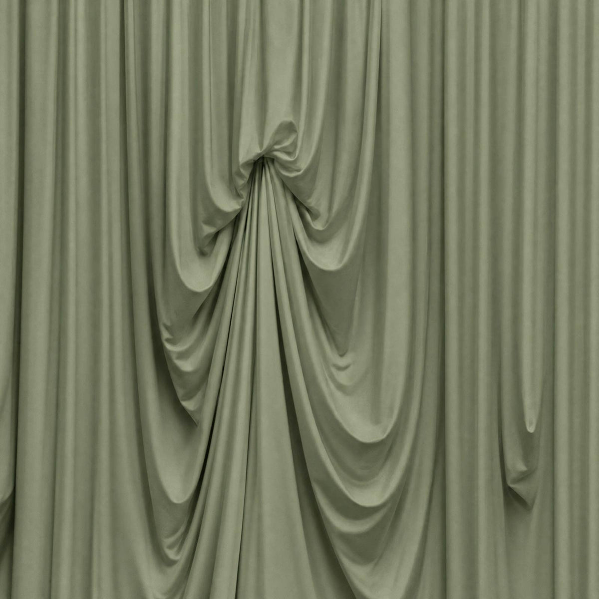 Dusty Sage Green Spandex Pre-Sewn Dramatic Drape Backdrop Curtain – 13ft × 20ft 4-Way Stretch Wrinkl