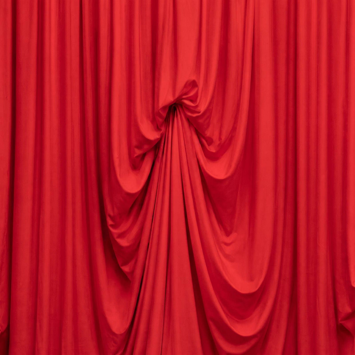 Red Spandex Pre-Sewn Dramatic Drape Backdrop Curtain – 13ft × 20ft 4-Way Stretch Wrinkle-Free 180GSM