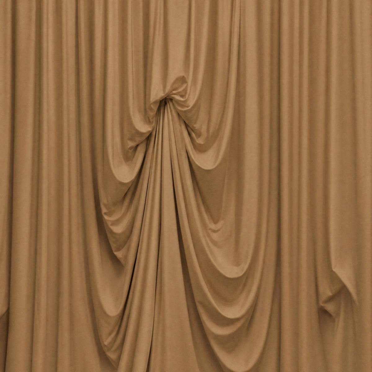 Taupe Spandex Pre-Sewn Dramatic Drape Backdrop Curtain – 13ft × 20ft 4-Way Stretch Wrinkle-Free 180G