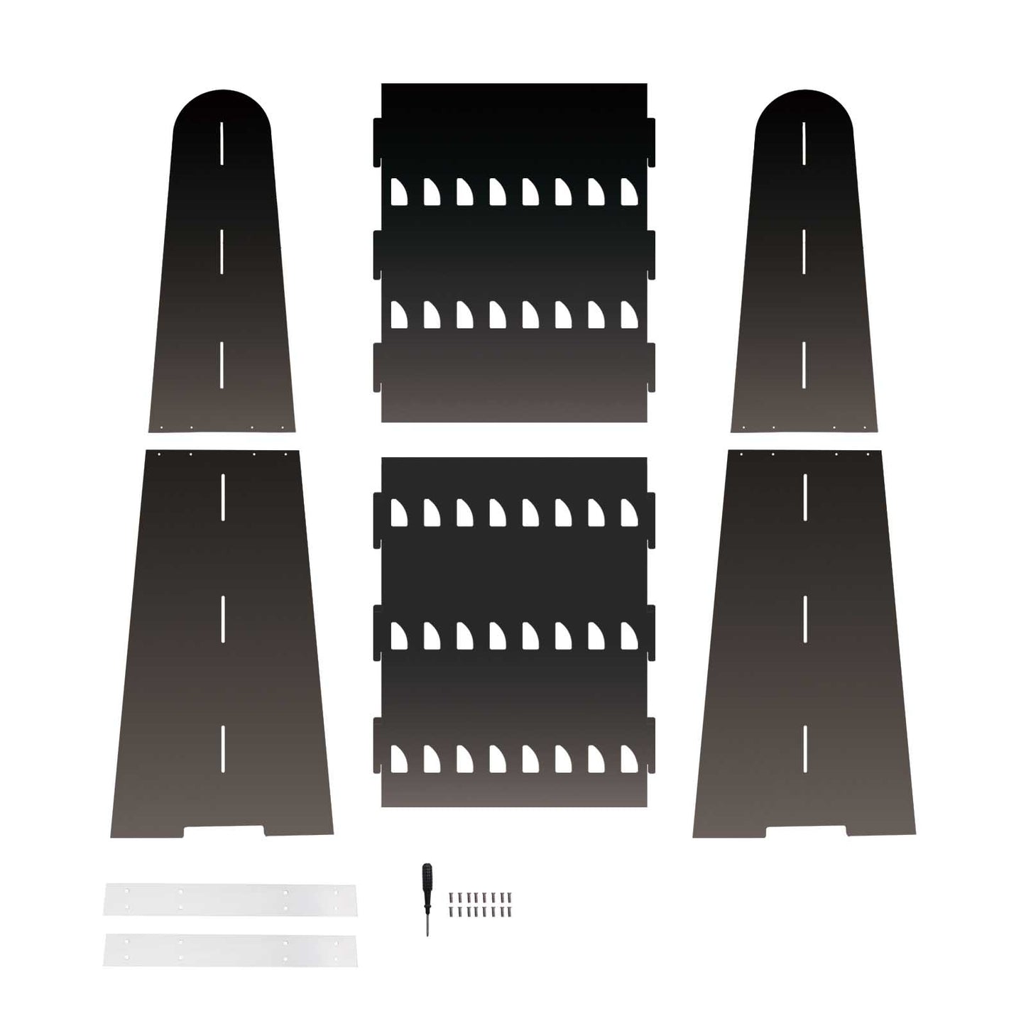 5ft Glossy Black 5-Tier 40 Champagne Glass Holder Wall Stand, Wine Glass Standing Rack