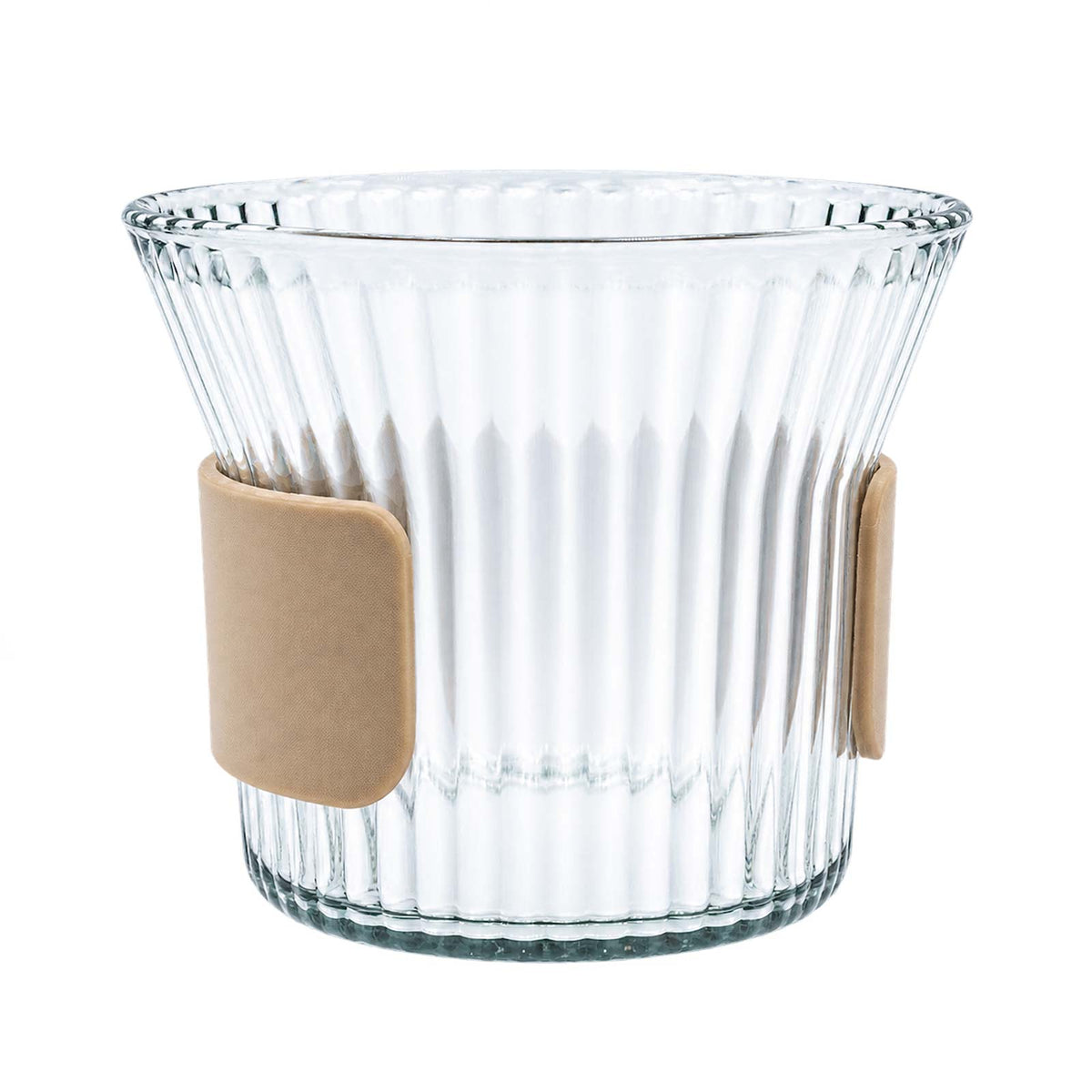 24 Pack Clear Plastic Tumbler Cups, 8oz Ribbed Design with Grip Sleeve - Reusable Party Drinking Cup