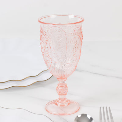 Transparent Blush Vintage Goblets Transparent Blush Vintage Goblets