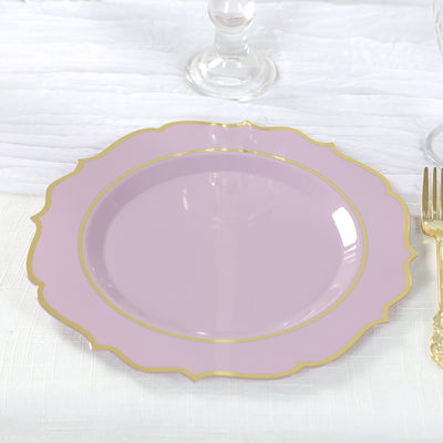 Elevating Your Event with Stylish Lavender Gold Scalloped Rim Dinner Plates Elevating Your Event with Stylish Lavender Gold Scalloped Rim Dinner Plates