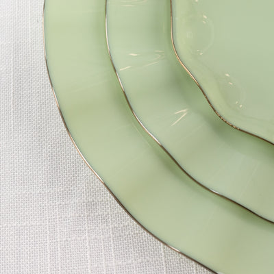 Perfectly Sized Round Sage Green Disposable Dinner Plates Perfectly Sized Round Sage Green Disposable Dinner Plates