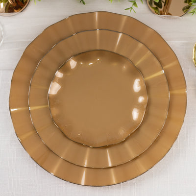 Heavy Duty Gold Hard Plastic Dessert Plates Heavy Duty Gold Hard Plastic Dessert Plates