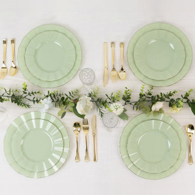 Effortless Cleanup with Disposable Sage Green Dessert Plates Effortless Cleanup with Disposable Sage Green Dessert Plates