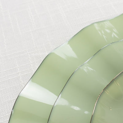 Heavy Duty Sage Green Hard Plastic Dessert Plates Heavy Duty Sage Green Hard Plastic Dessert Plates