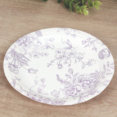Beautiful Lavender & White Dessert Plates Beautiful Lavender & White Dessert Plates