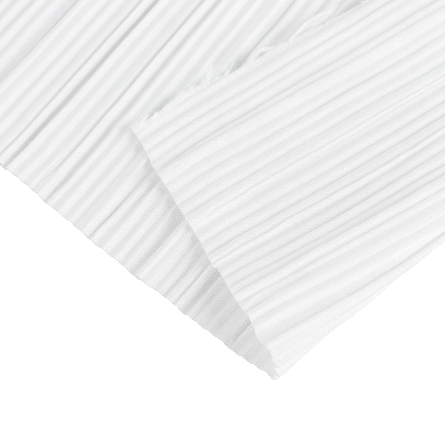 60" x 10 Yards Scuba Fabric Bolt White Accordion Pleated – Wrinkle-Free & Stain-Resistant Textured D
