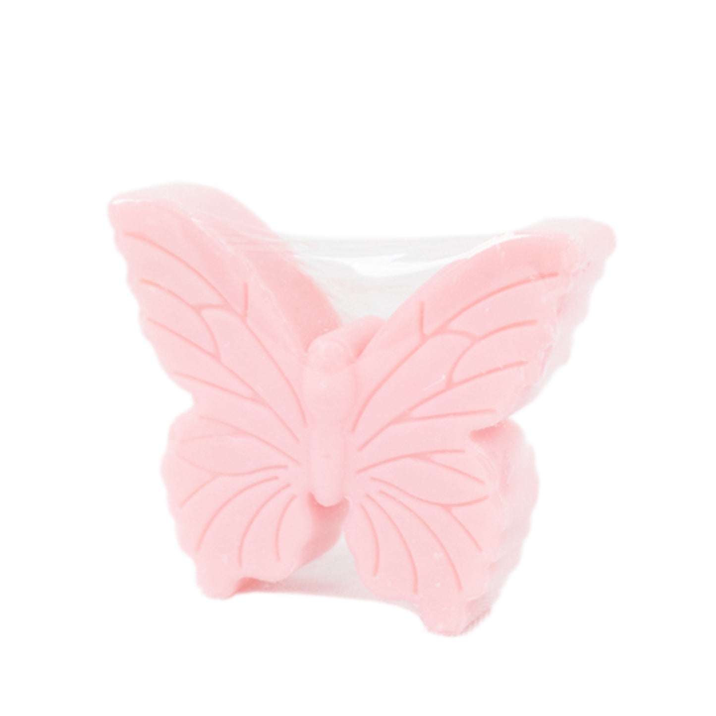 Blush pink butterfly soap for baby shower favors, pre-packed in gift boxes.