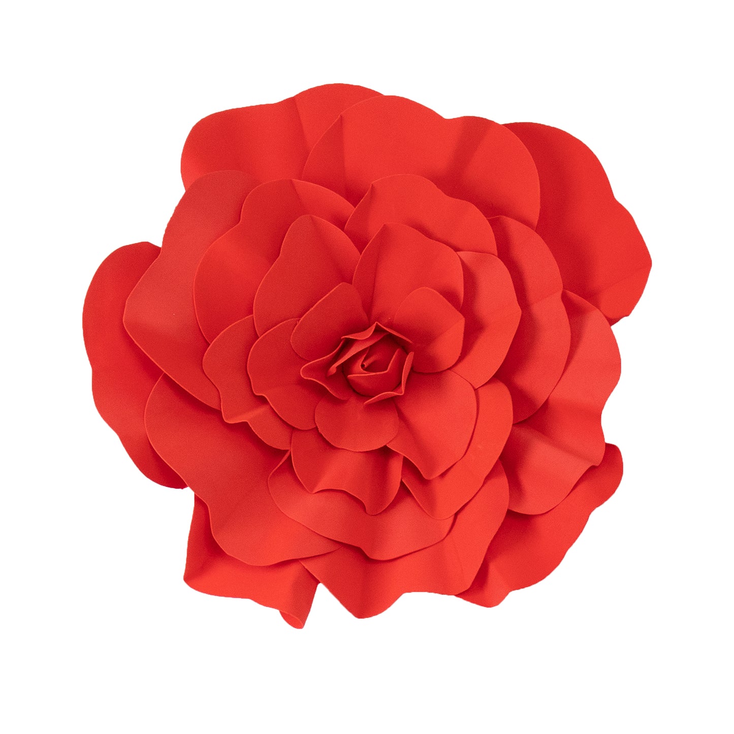Large red real touch artificial foam DIY craft rose.