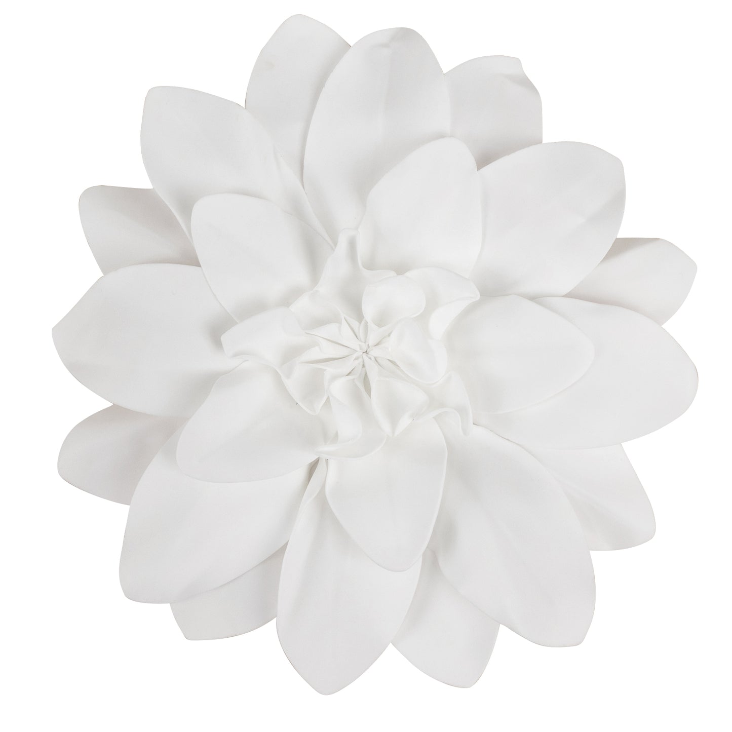 White foam craft daisy flower head, realistic and soft, perfect for decor.