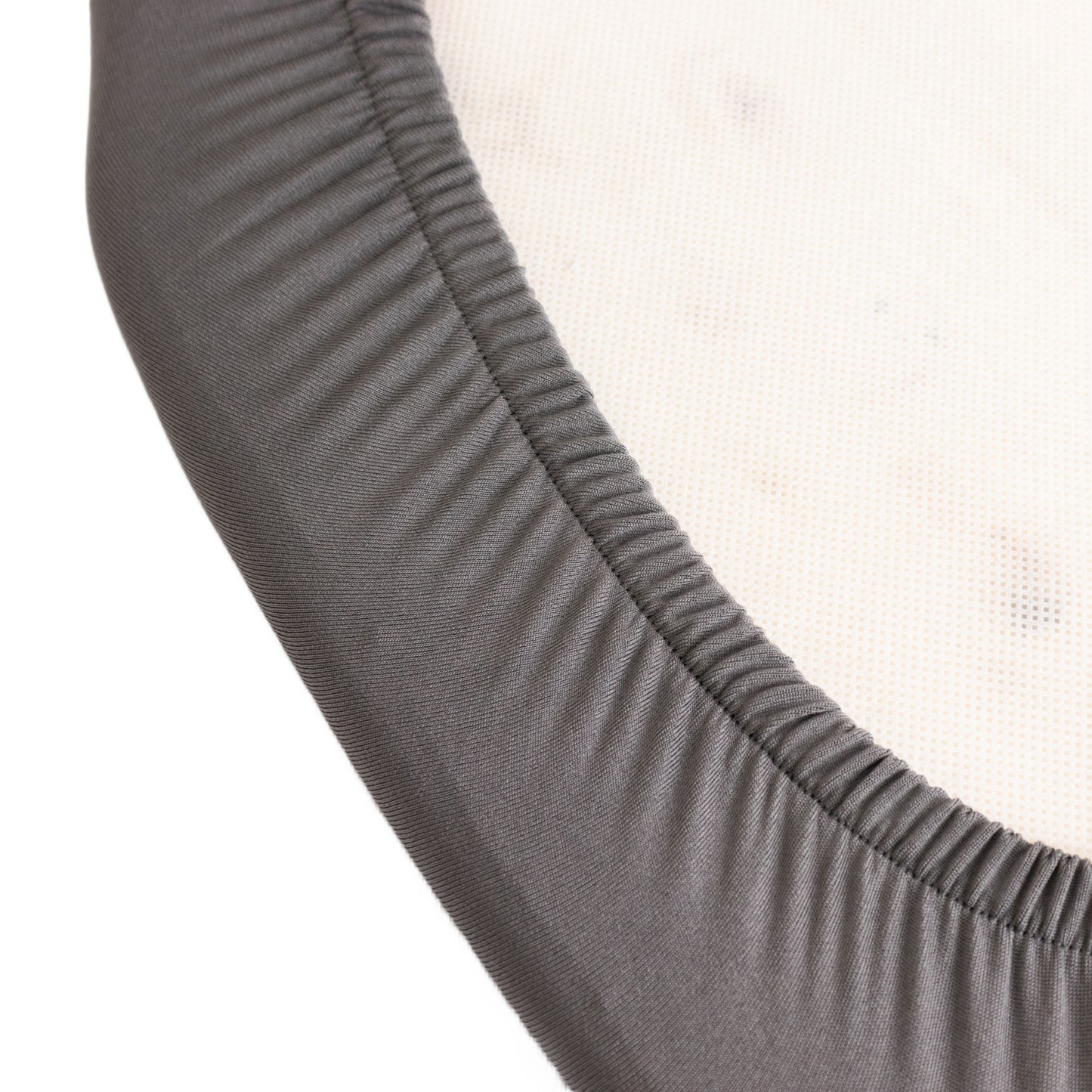 5 Pack Spandex Seat Pad Slipcovers for Chiavari Chairs Charcoal Gray - Washable Stretch Fitted Design for Dining Chairs