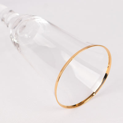 Versatile Clear Gold Rim Champagne Glasses Versatile Clear Gold Rim Champagne Glasses