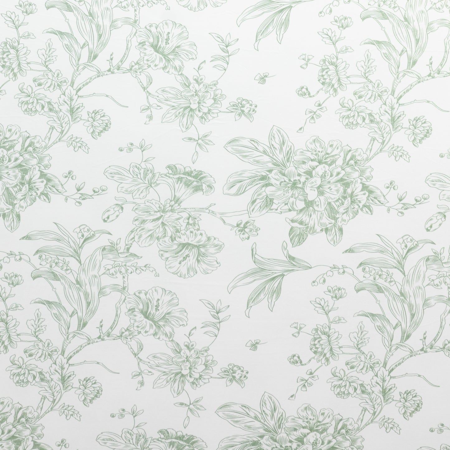Dusty sage green floral backdrop cover for round top wedding stand.