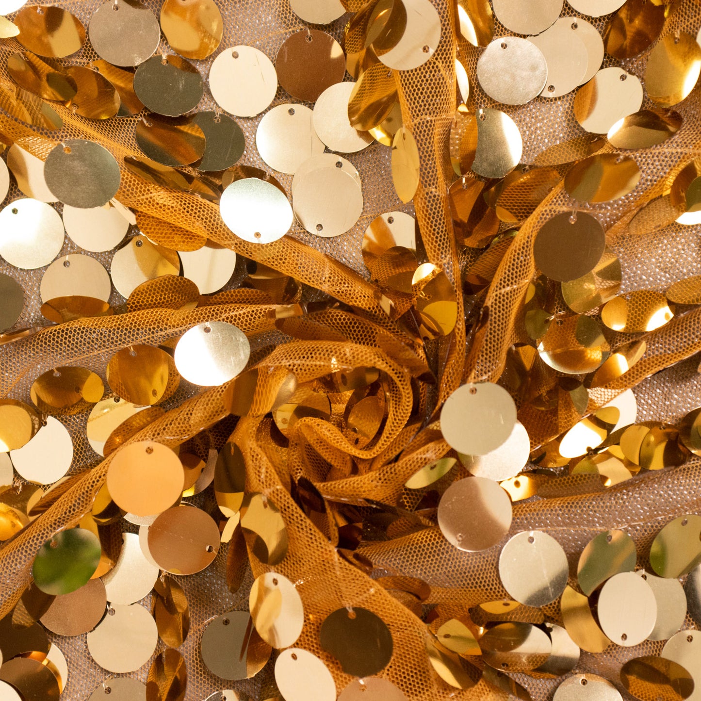 Gold sequin wedding arch cover for backdrop stand.
