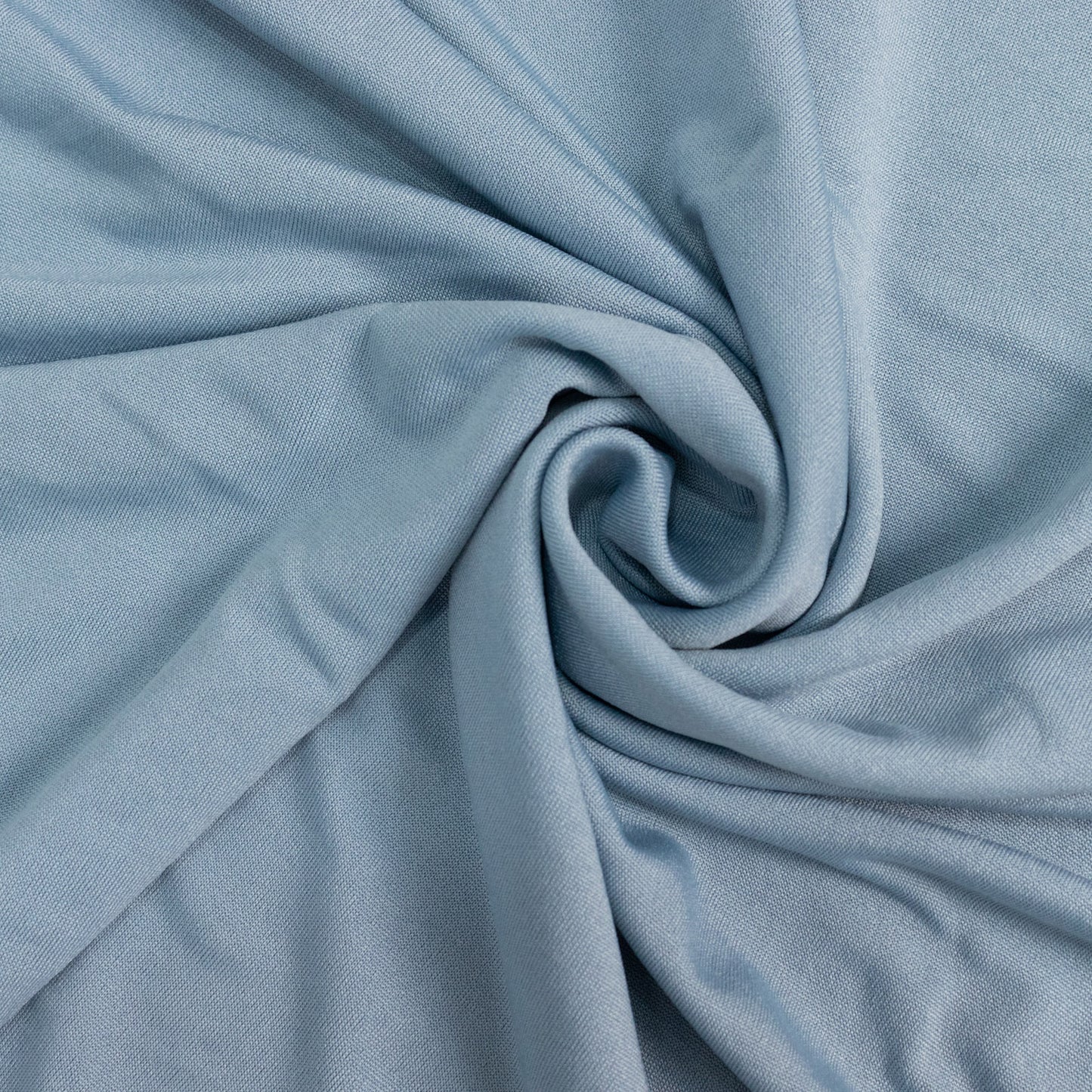 Matte dusty blue spandex fabric for backdrop stand covers.