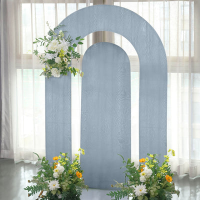 Chic Dusty Blue Spandex Fitted Arch Covers for Beautiful Backdrops Chic Dusty Blue Spandex Fitted Arch Covers for Beautiful Backdrops