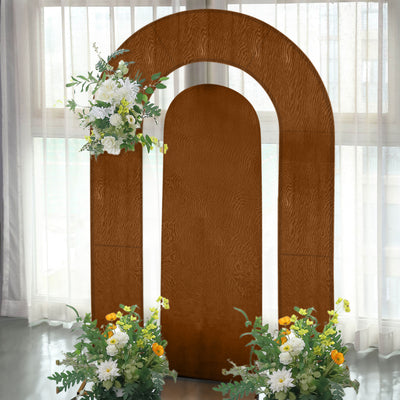 Chic Brown Spandex Fitted Arch Covers for Beautiful Backdrops Chic Brown Spandex Fitted Arch Covers for Beautiful Backdrops