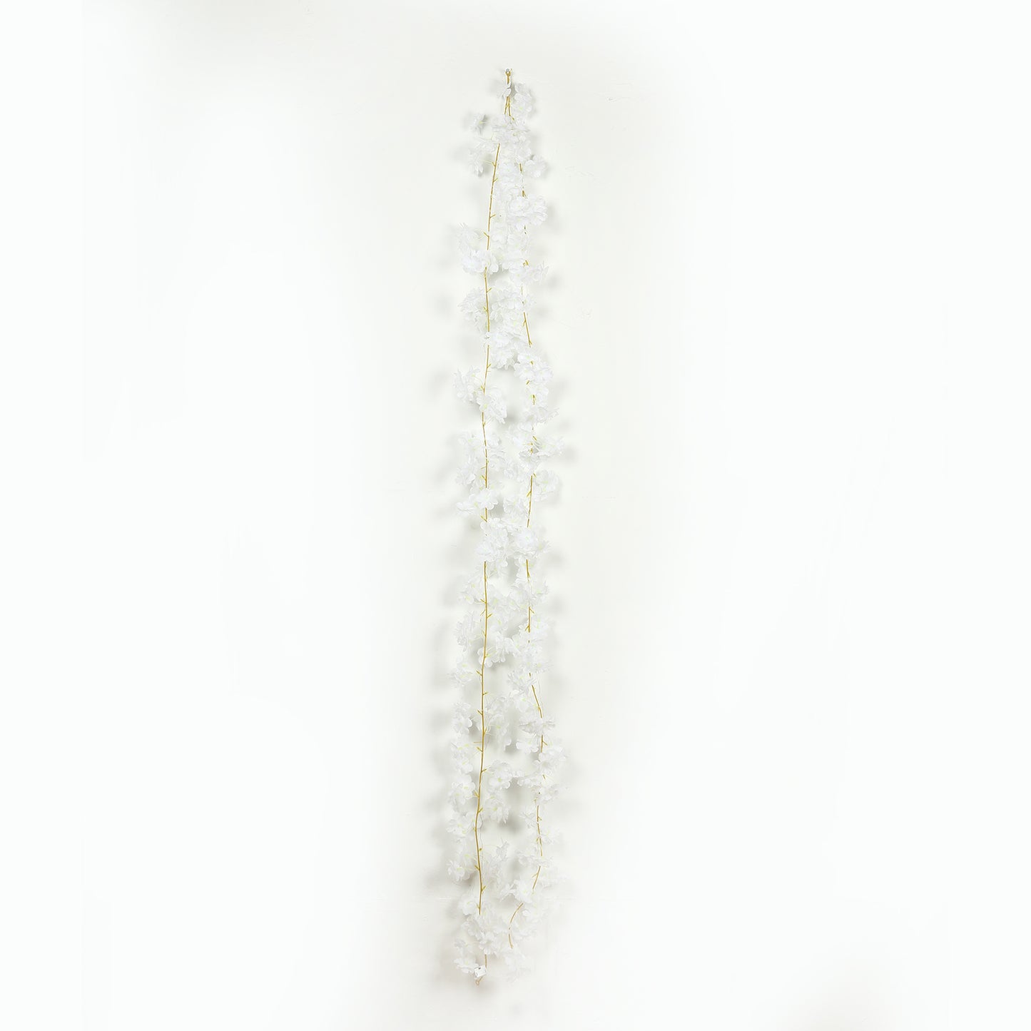 Warm white cherry blossom garland LED string lights on a 6ft hanging display.
