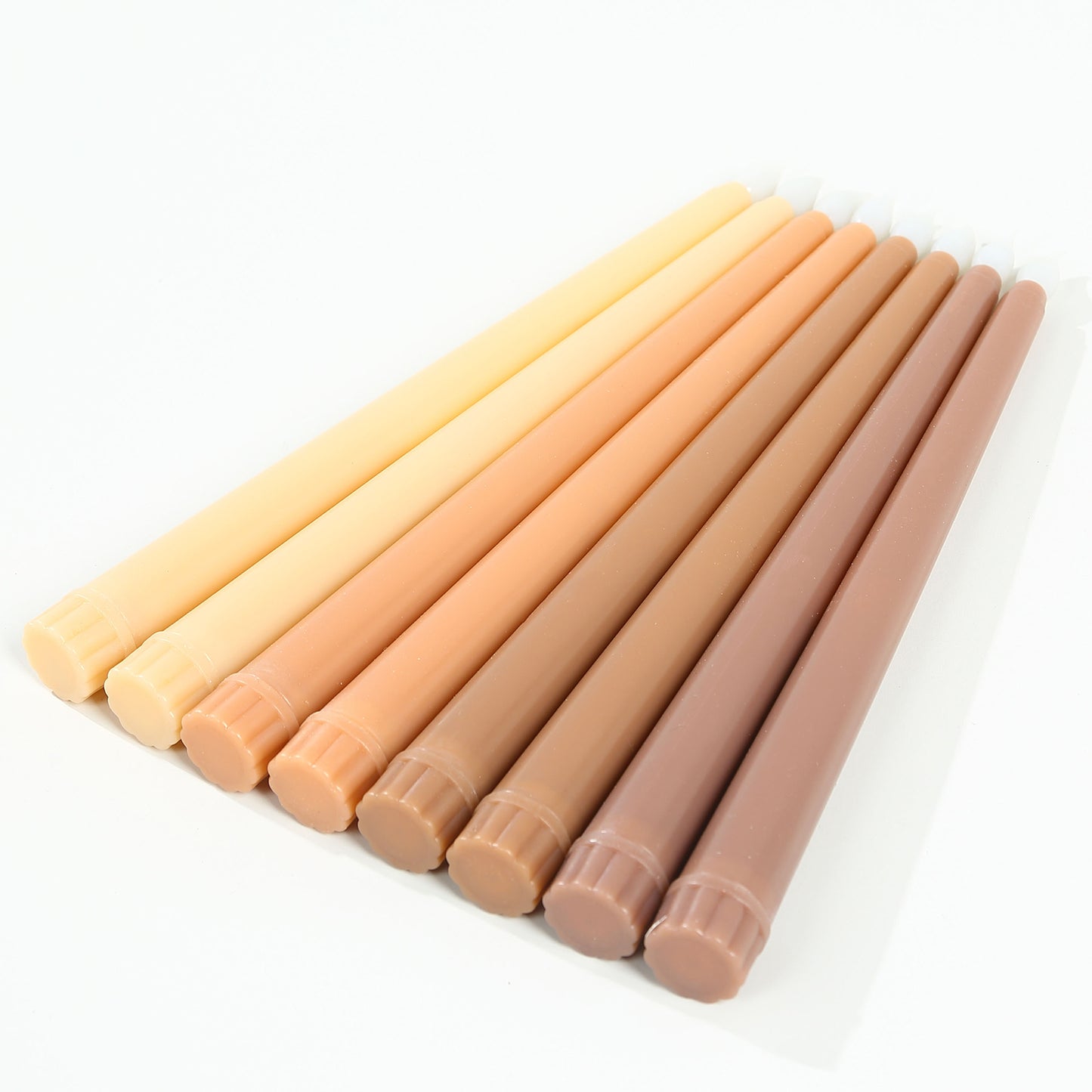 8 Pack 11" Mixed Natural LED Taper Candles, Flameless Battery Operated Flickering Candles