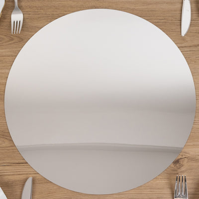 Beautiful & Simple Silver Mirror Table Centerpiece Base Beautiful & Simple Silver Mirror Table Centerpiece Base