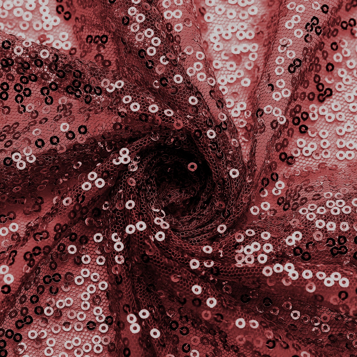 20 Inch x 20 Inch Reusable Burgundy Sequin Cloth Napkin