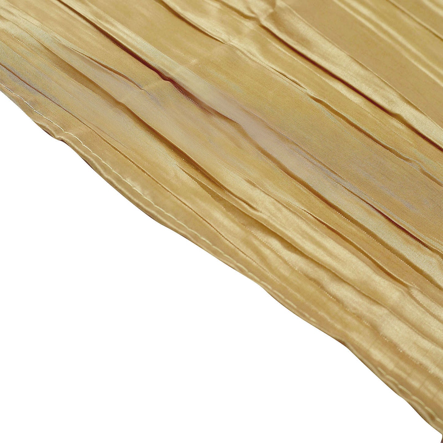 5 Pack Gold Accordion Crinkle Taffeta Cloth Dinner Napkins 20 Inch x 20 Inch