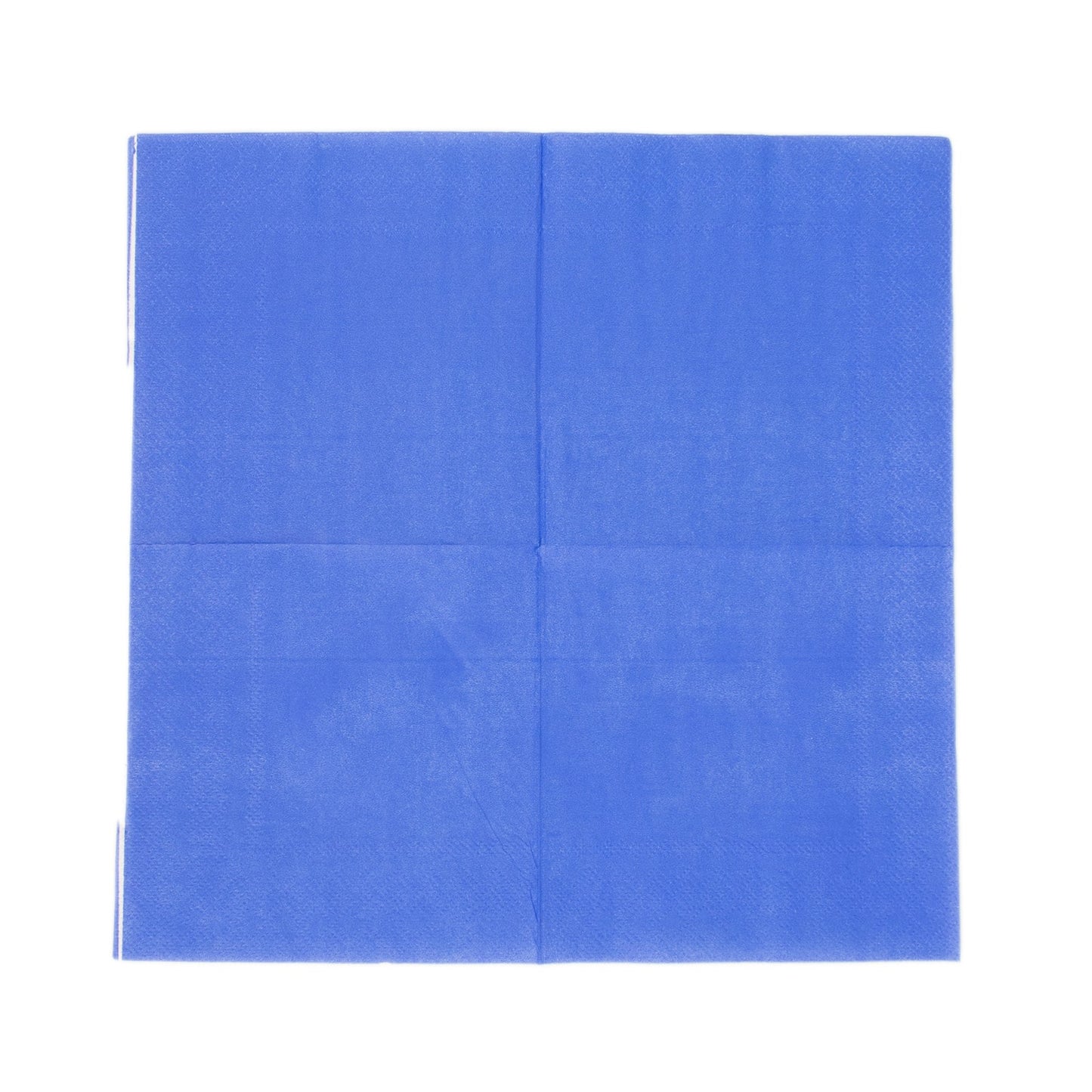 50 Pack 5"x5" Royal Blue Soft 2-Ply Disposable Cocktail Napkins, Paper Beverage Napkins - 18 GSM